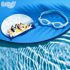 Bluey Kids Swim Goggles And Swim Cap Set Anti-Fog Uv Protection
