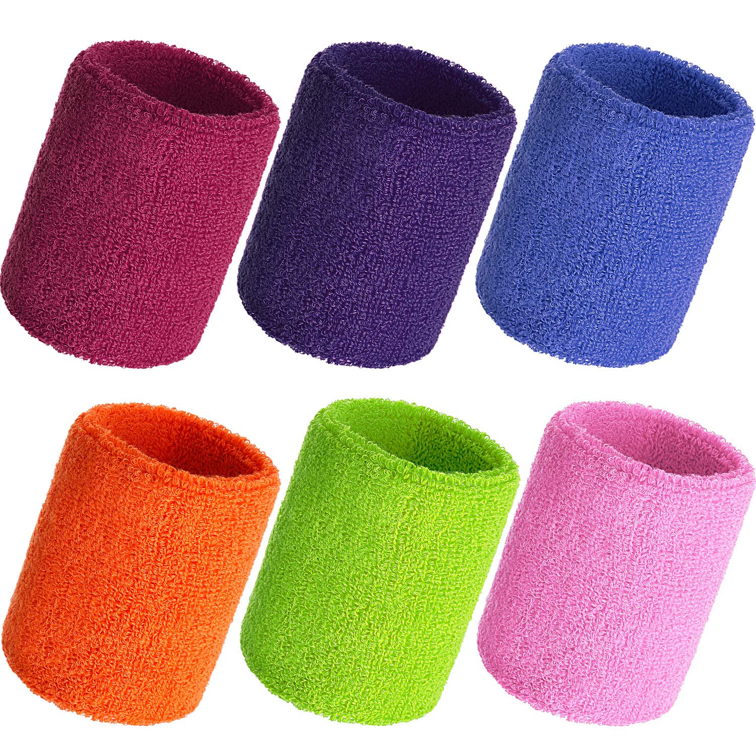 12 Pack Sweatbands Sports Wristband Sweat Band For Men And Women, Good For Tennis, Basketball, Running, Gym, Working Out (Multic