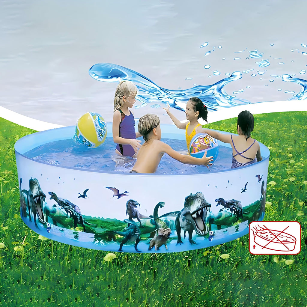 Nuwani Kiddie Pools - Round Plastic Pool For Kids, Toddler & Baby - Easy Non Inflatable Snapset Kid Pool - Large Collapsible Swi