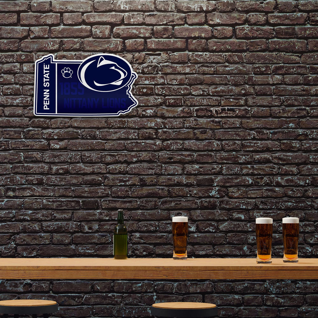 Rico Industries Ncaa Penn State Nittany Lions State Shape Shape Cut Pennant - Home And Living Room D  Cor - Soft Felt Ez To Hang