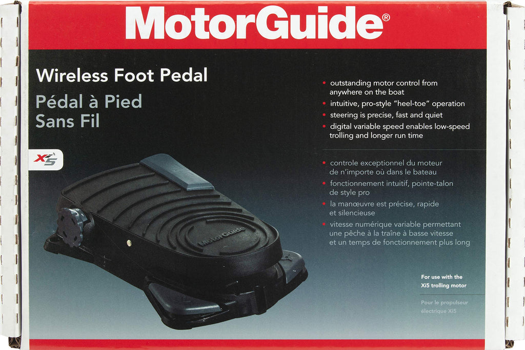Motorguide 8M0092069 Xi Series Wireless Foot Pedal - For Xi3 And Xi5 Series Trolling Motors - Variable Speed Control, Black