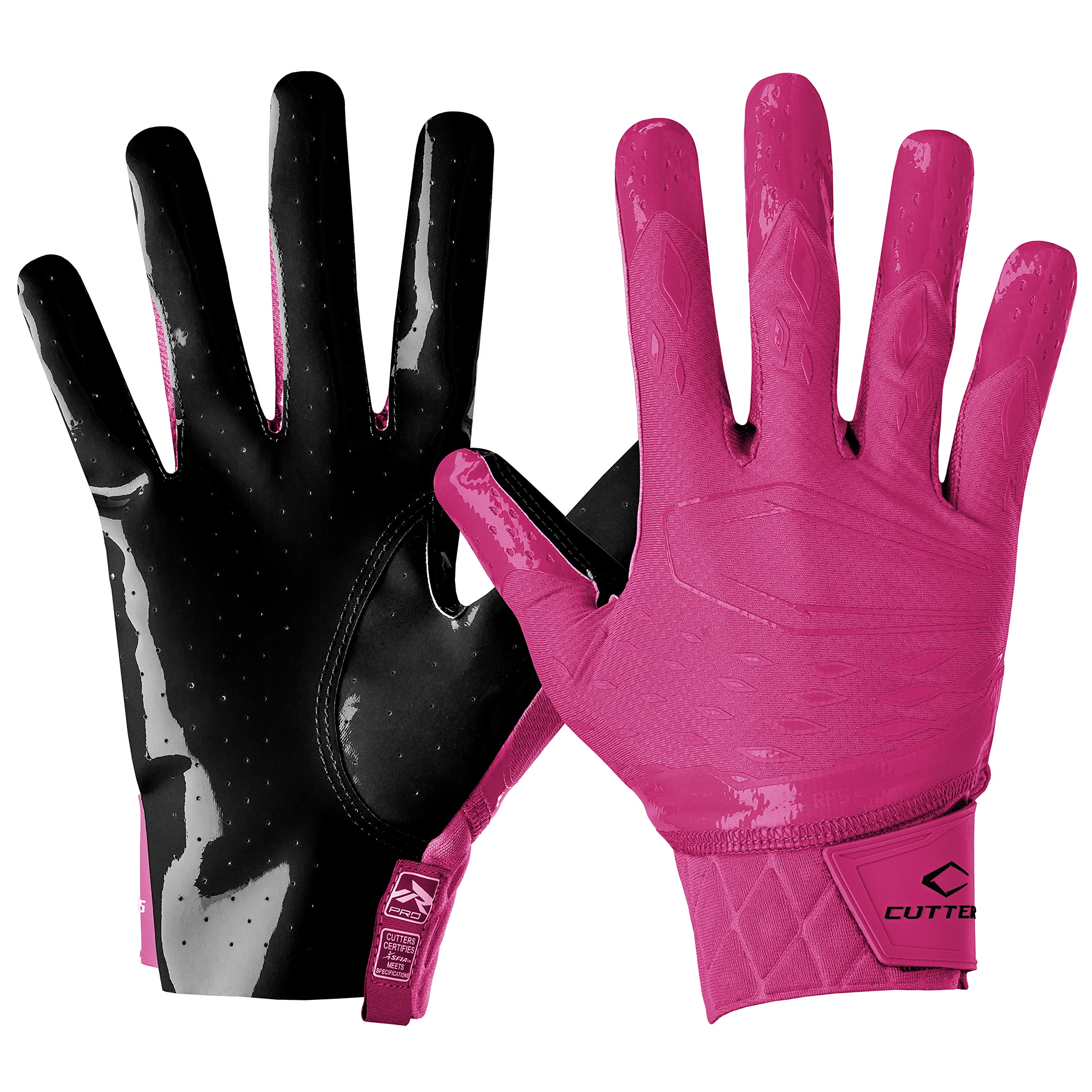 Cutters Rev Pro 5.0 Receiver Gloves Solid Pink XXXL