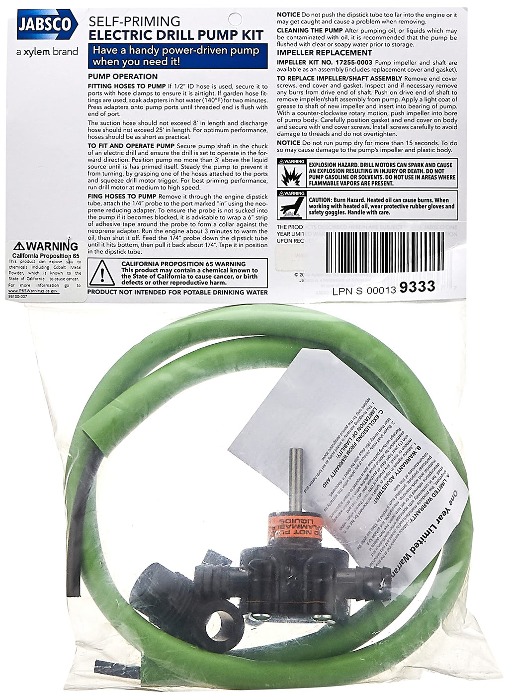 Jabsco 17215-0000 Drill Pump Kit