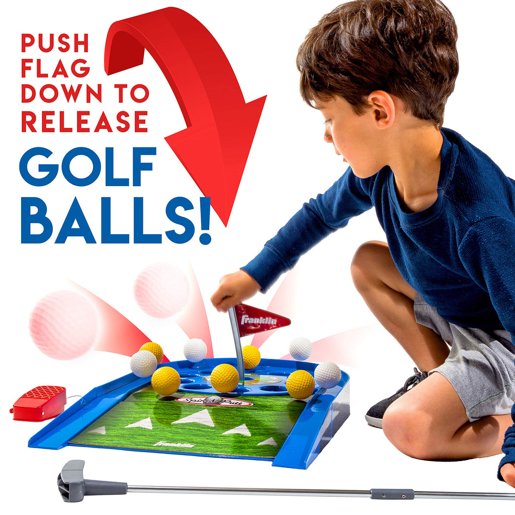 Franklin Sports Mini Putt Golf Game For Kids - Spin N' Putt Electronic Putting Game - Indoor Mini Golf For Kids + Toddlers - Put