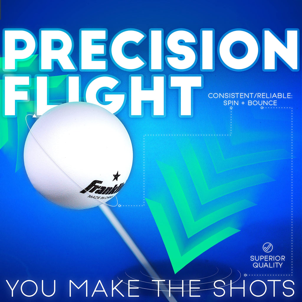 Franklin Sports Table Tennis Balls - White Table Tennis Balls - 38Mm Official Weight Balls - One Star Professional Balls - 6 Pac