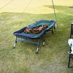 Campnacht Folding Camping Cot With Mattress For Adults, Heavy Duty Military Bed With Carry Bag, 180? Adjustable Reclining Outdoo