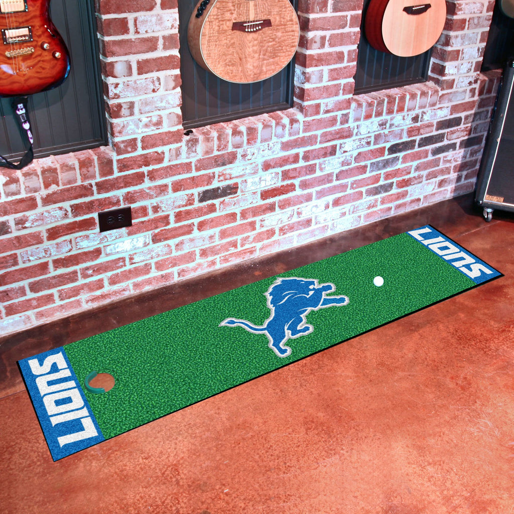 Fanmats 9011 Detroit Lions Putting Green Mat - 1.5Ft. X 6Ft.