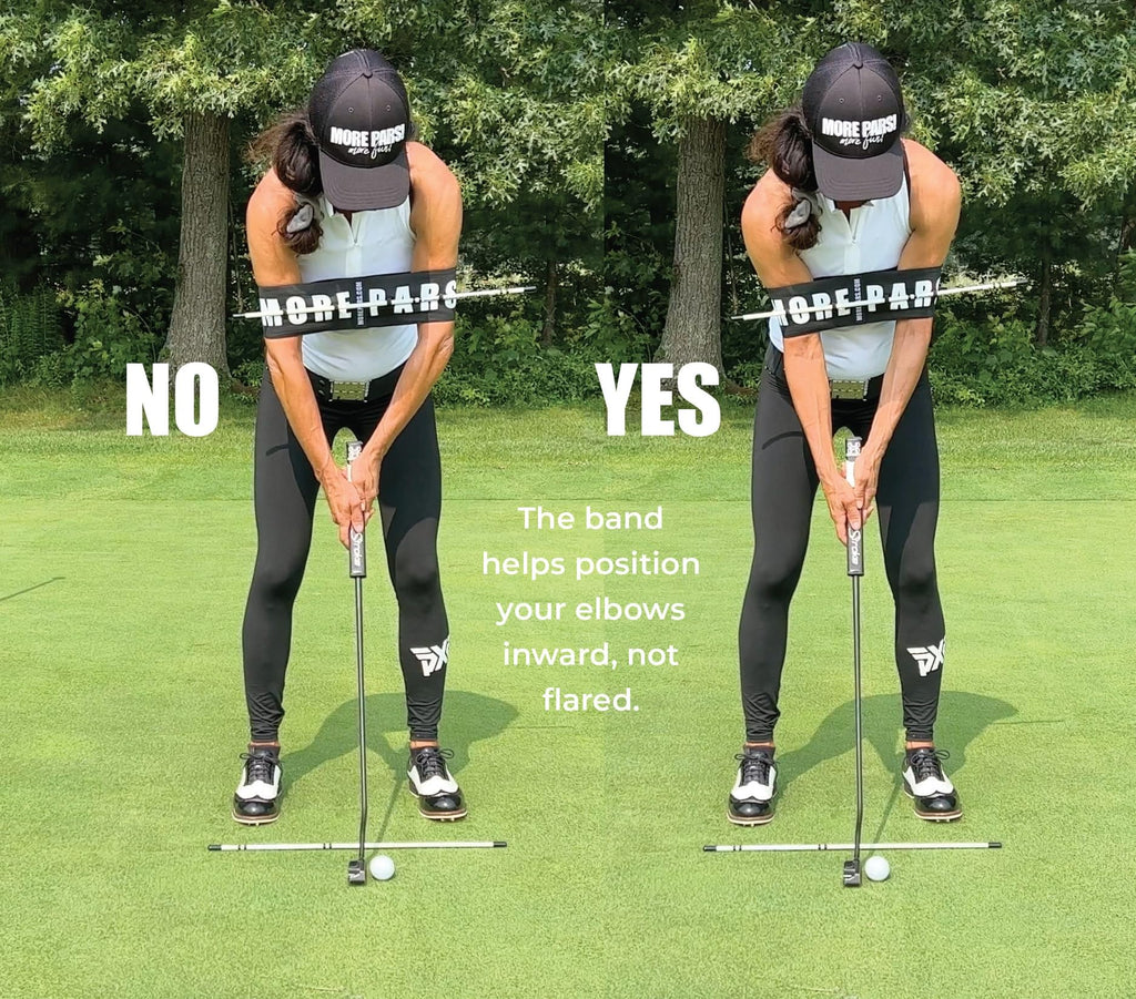 More Pars Arm Band & Leg Trainer With Mini Rods For Putting  Improve Setup & Stroke Trainer  Clear Visuals & Feels For Immediate