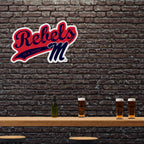 Rico Industries Ncaa Mississippi Rebels Distressed Shape Cut Pennant - Home And Living Room D  Cor - Soft Felt Ez To Hang