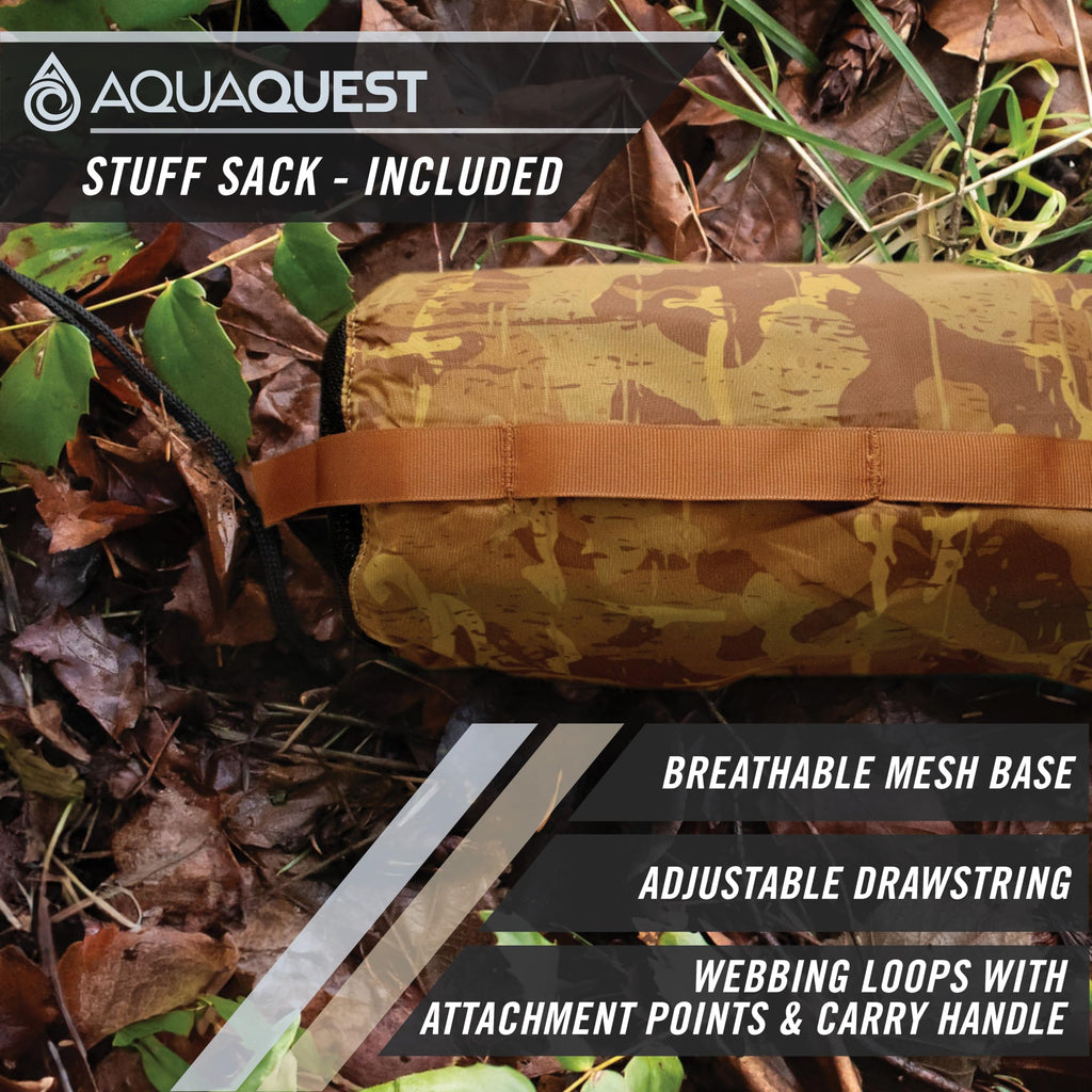 Aquaquest Defender Tarp - Heavy-Duty Waterproof (20,000 Mm) Seam-Taped Rain Fly For Camping, Bushcraft & Survival - 20  13 True