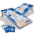 YouTheFan NCAA Kentucky Wildcats 2 x 4 Professional Wood Cornhole Game with Logo Bags