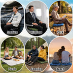 Yeekoro Inflatable Seat Cushion, Lightweight Camping Air Sitting Pad With Repair Cloths, Waterproof Stadium Seat Pad, Portable S