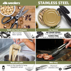 Camp Kitchen Cooking Utensil Set Travel Organizer Grill Accessories Portable Compact Gear For Backpacking Bbq Camping Hiking Tra