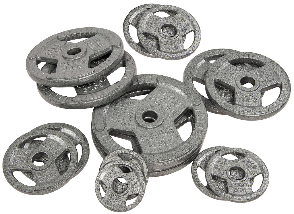 Fitvids Cast Iron Plate Weight Plate For Strength Training And Weightlifting, 2-Inch Center, 45Lb (Set Of 2)