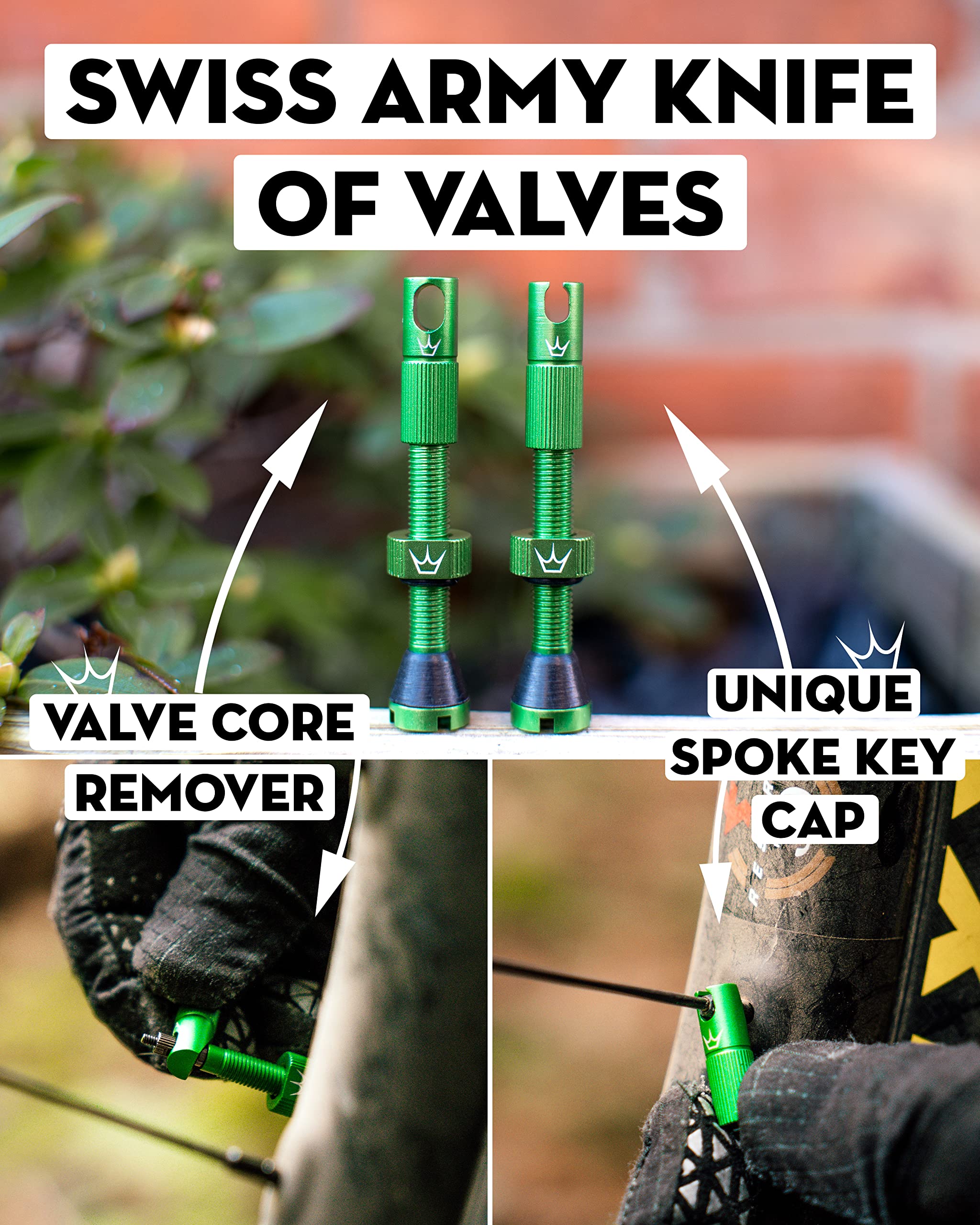 Peaty'S X Chris King (Mk2) Tubeless Valves, 42Mm, Turquoise