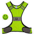 LW Reflective Running Vest Biking Cycling Walking Yellow Safety (L/XL)