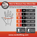 Nordic Lifting Weight Lifting Gloves With 12'' Wrist Support For Gym Workout, Crossfit, Weightlifting, Fitness, Powerlifting & C