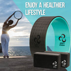 Pete'S Choice Yoga Set For Beginners - Yoga Wheel Kit + 2 Yoga Blocks, Bonus Ebook & Free Yoga Strap | Yoga Starter Kit For Begi