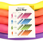 Sports Hoop Weighted Hula Hoop, Acu Hoop 4M - 4 Lb Medium, Weight Loss Fitness Workout With Ridges. (Rainbow Colors)