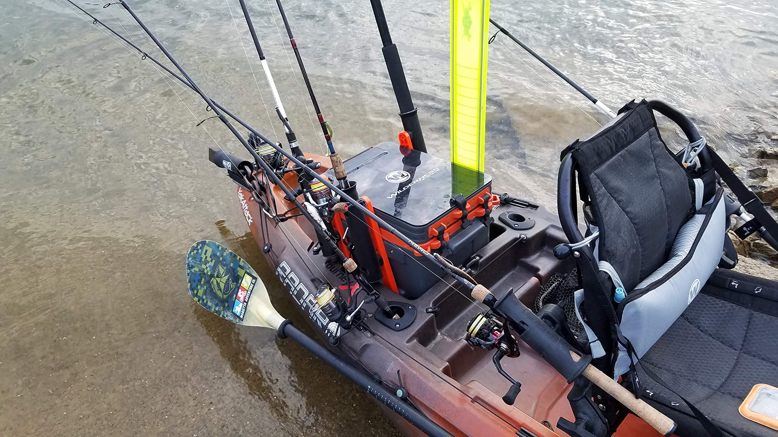 Wilderness Systems Kayak Crate | 4 Rod Holders | Kayak Tackle Storage | Fits Most Kayaks, One Color