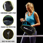 Franklin Sports Pickleball Single Paddle Bag - Official Pickleball Bag Of The U.S. Open Pickleball Championships - Black