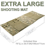 Deyace Shooting Mats Prone Padded, Extra Large Portable Roll Up Shooting Padded Mat For Range Shooting And Hunting (Green)