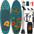 Retrospec Weekender Crew Inflatable Paddle Board - 12ft & 15ft XL Multi-Person iSUP with 400 & 1050lb Capacity & No-Slip Deck - 
