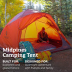 Marmot Midpines 4-Person Tent  Weather-Resistant And Durable, Red Sun/Picante