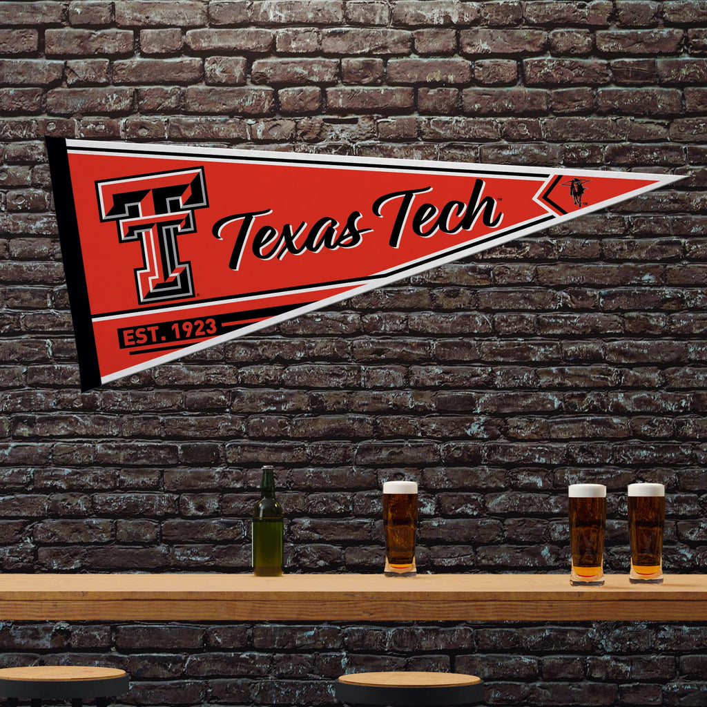 Rico Industries Ncaa Texas Tech Red Raiders Classic 12'' X 30'' Felt Wall D  Cor Pennant - Great For Home/Bed Room/Man Cave D  C