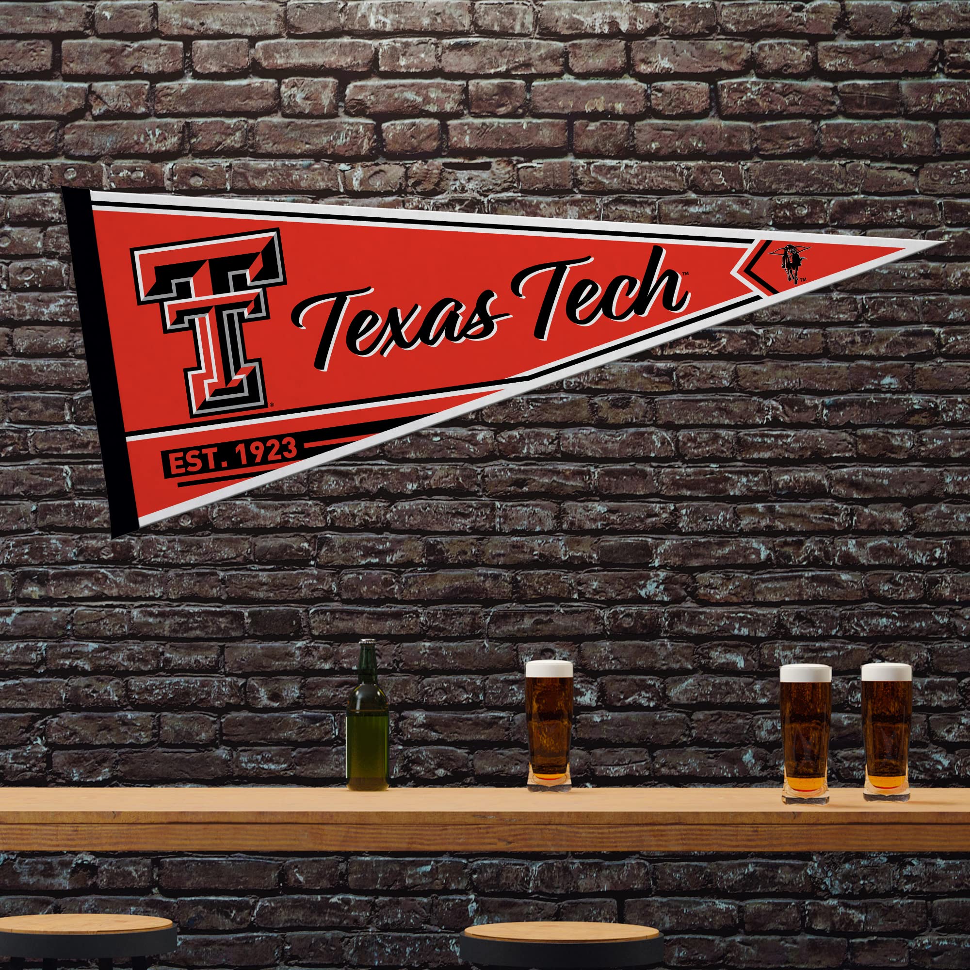 Rico Industries Ncaa Texas Tech Red Raiders Classic 12'' X 30'' Felt Wall D  Cor Pennant - Great For Home/Bed Room/Man Cave D  C