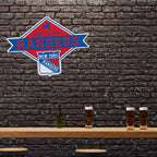 Rico Industries Nhl New York Rangers Diamond Shape Cut Pennant - Home And Living Room D  Cor - Soft Felt Ez To Hang 18X0.10X18