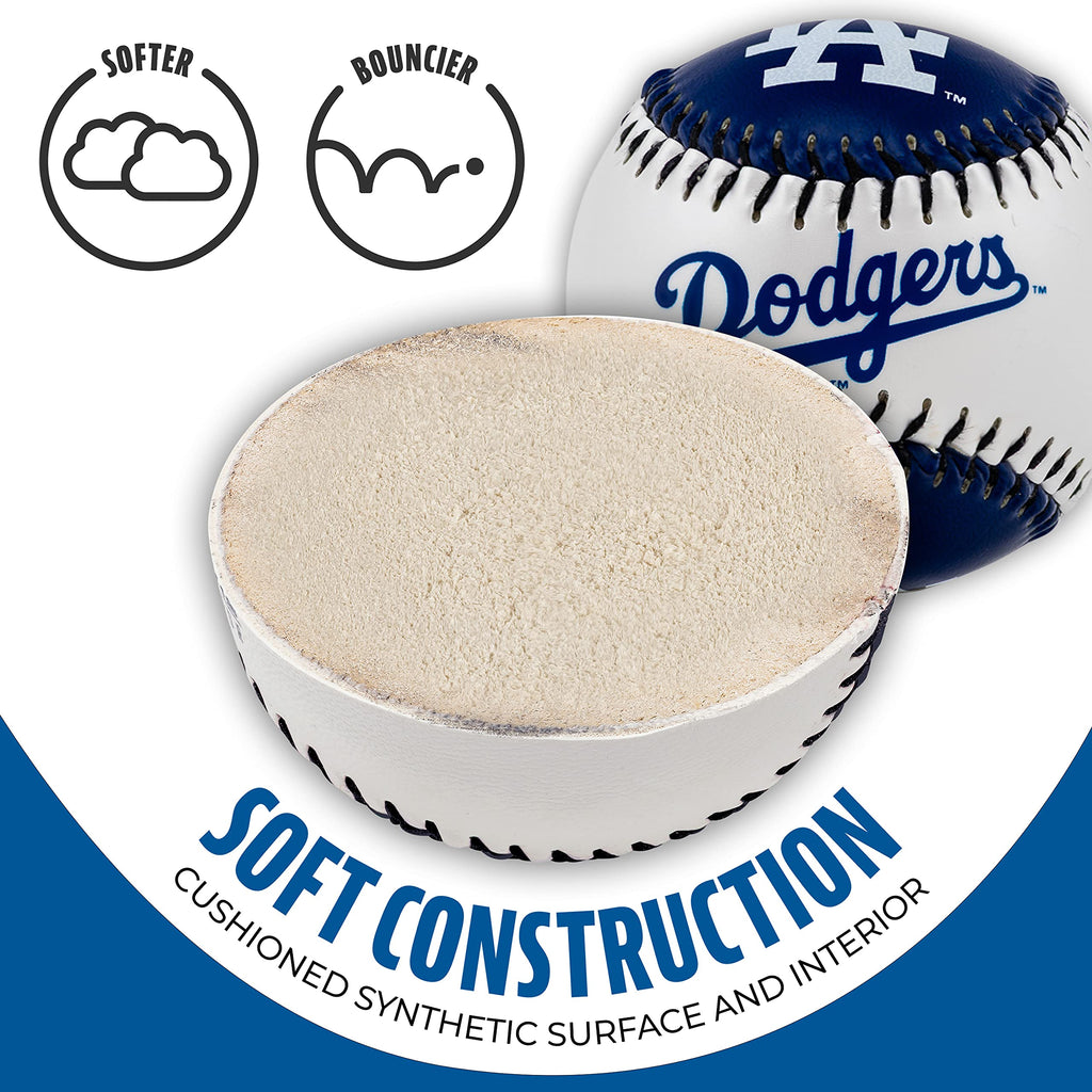 Franklin Sports Los Angeles Dodgers Mlb Team Baseball - Mlb Team Logo Soft Baseballs - Toy Baseball For Kids - Great Decoration