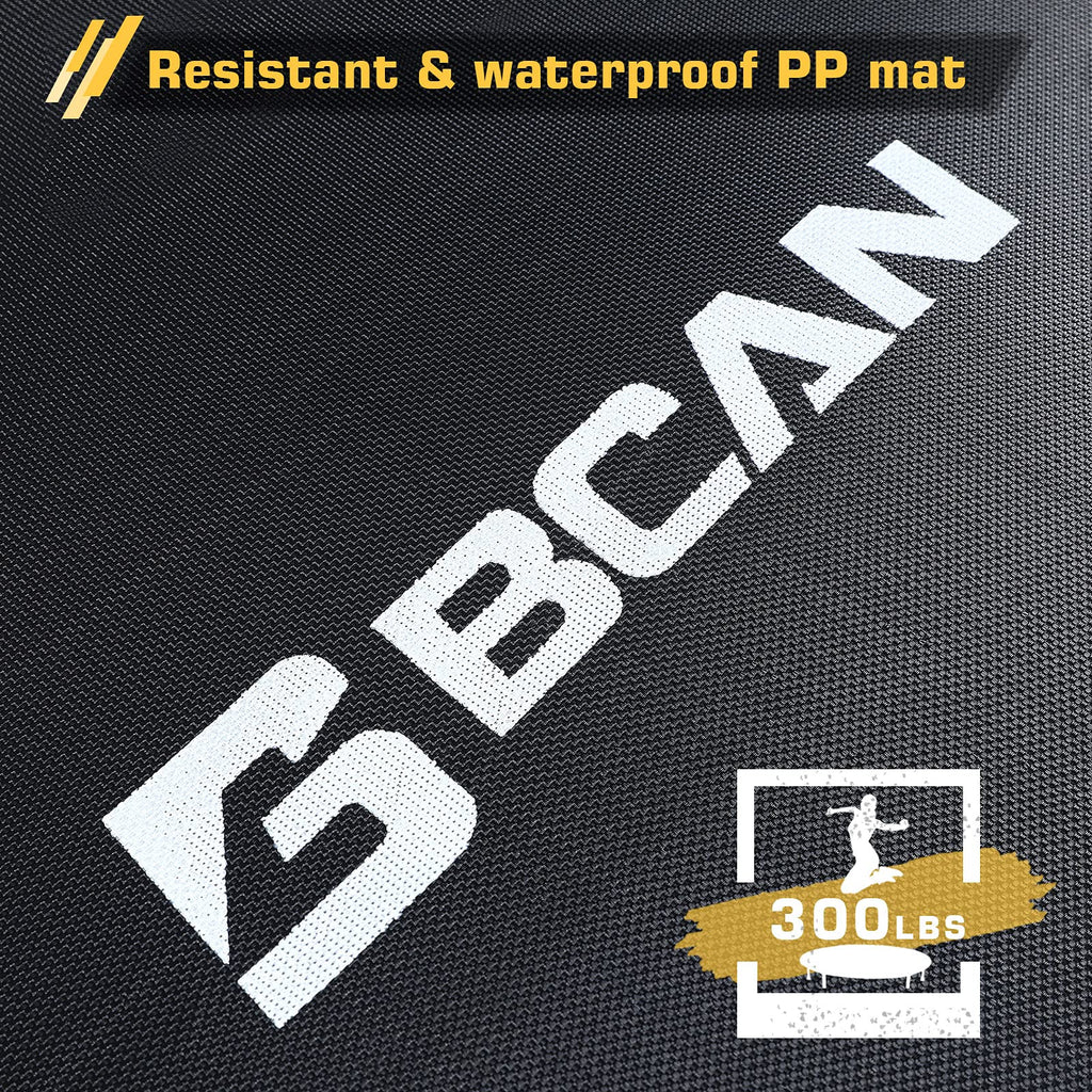 Bcan 38'' Foldable Mini Trampoline, Fitness Trampoline With Safety Pad, Stable & Quiet Exercise Rebounder For Kids Adults Indoor