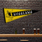 Rico Industries Nfl Football Pittsburgh Steelers Retro 12'' X 30'' Felt Wall D  Cor Pennant - Great For Home/Bed Room/Man Cave D