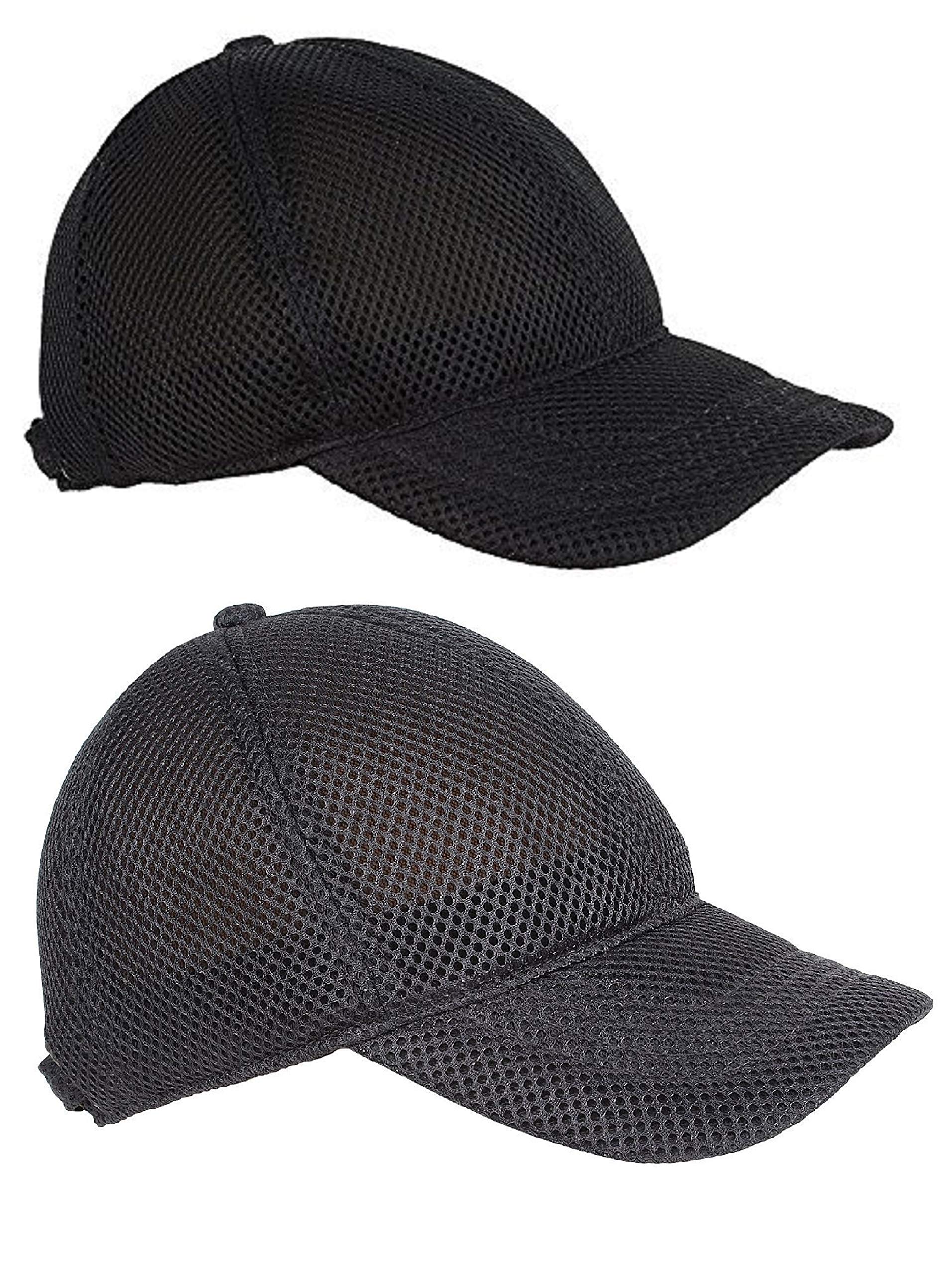 Zacharias G3E MenS Net Baseball Cap Black & Dark Grey Free Size Pack Of 2