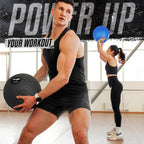 Yes4All 20 Lbs Slam Ball For Strength Workout - Slam Medicine Ball (20 Lbs, Black)