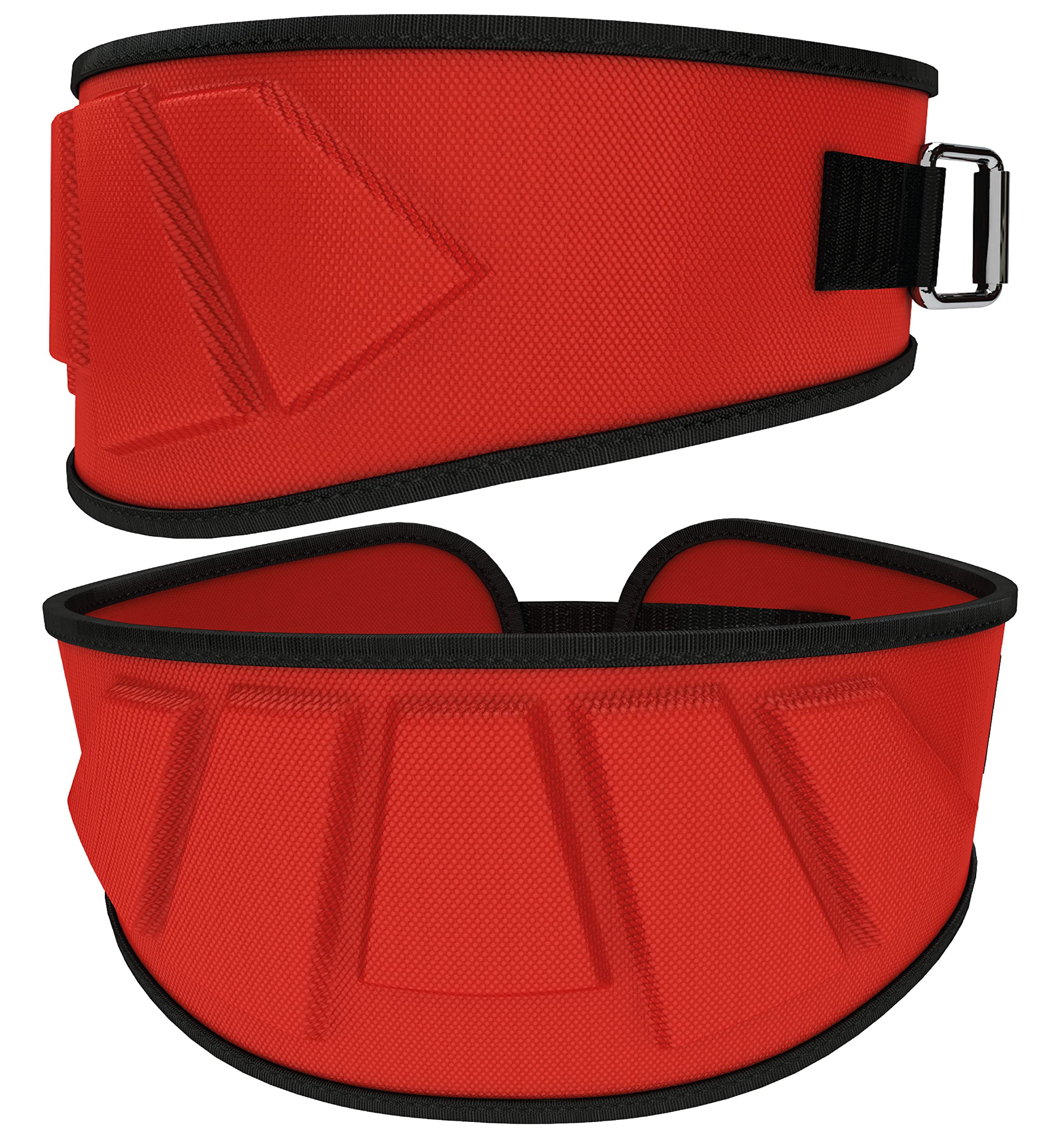 Rip Toned 6In Weightlifting Belt, Powerlifting, Bodybuilding Belt Men & Women, Back Support Weight Lifting (Red, Small)