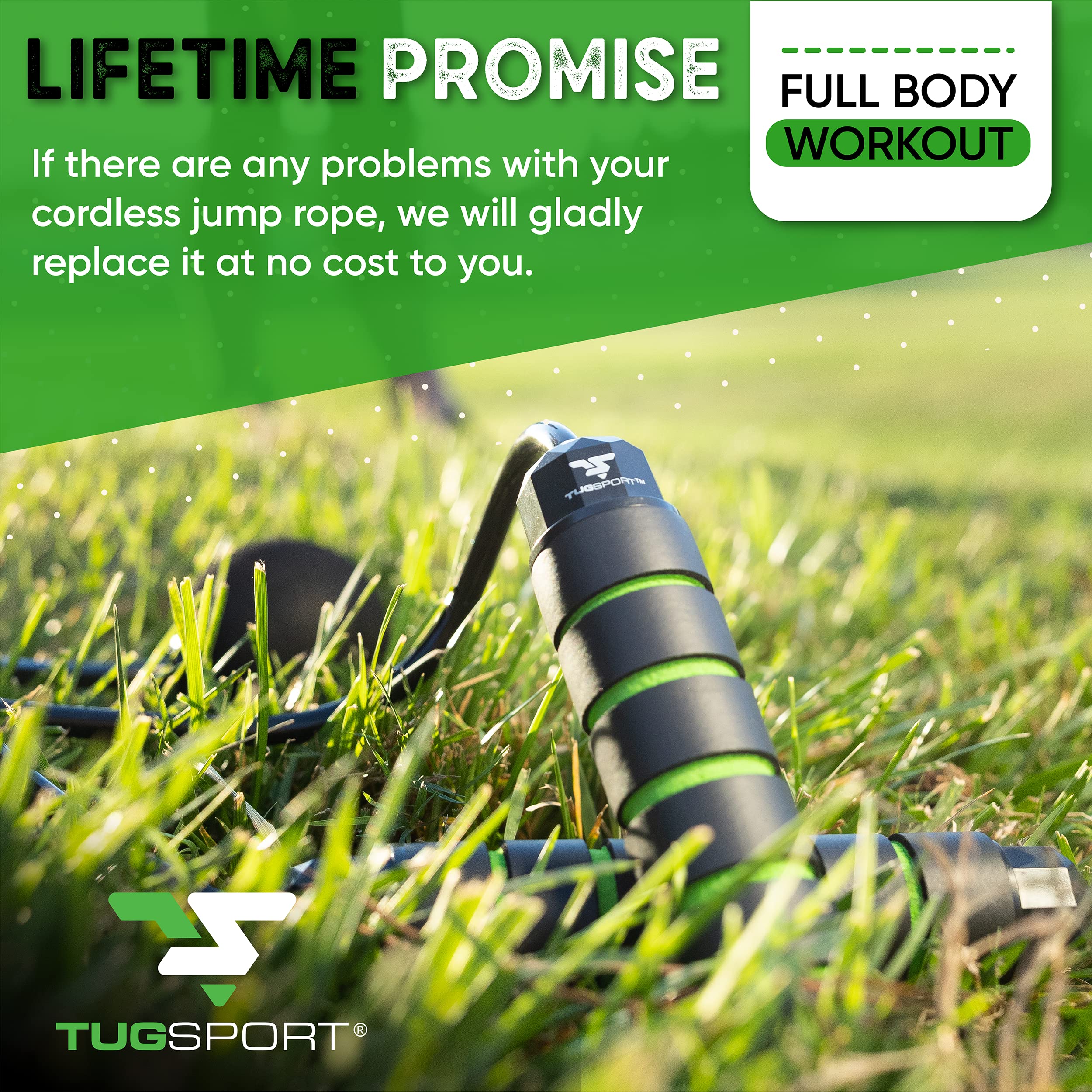 Tugsport Bod Ropes Cordless Jump Rope Beachbody Mbf - Adjustable Length Ropes Ropeless Jump Rope For Beachbody - Eliminate Dad B