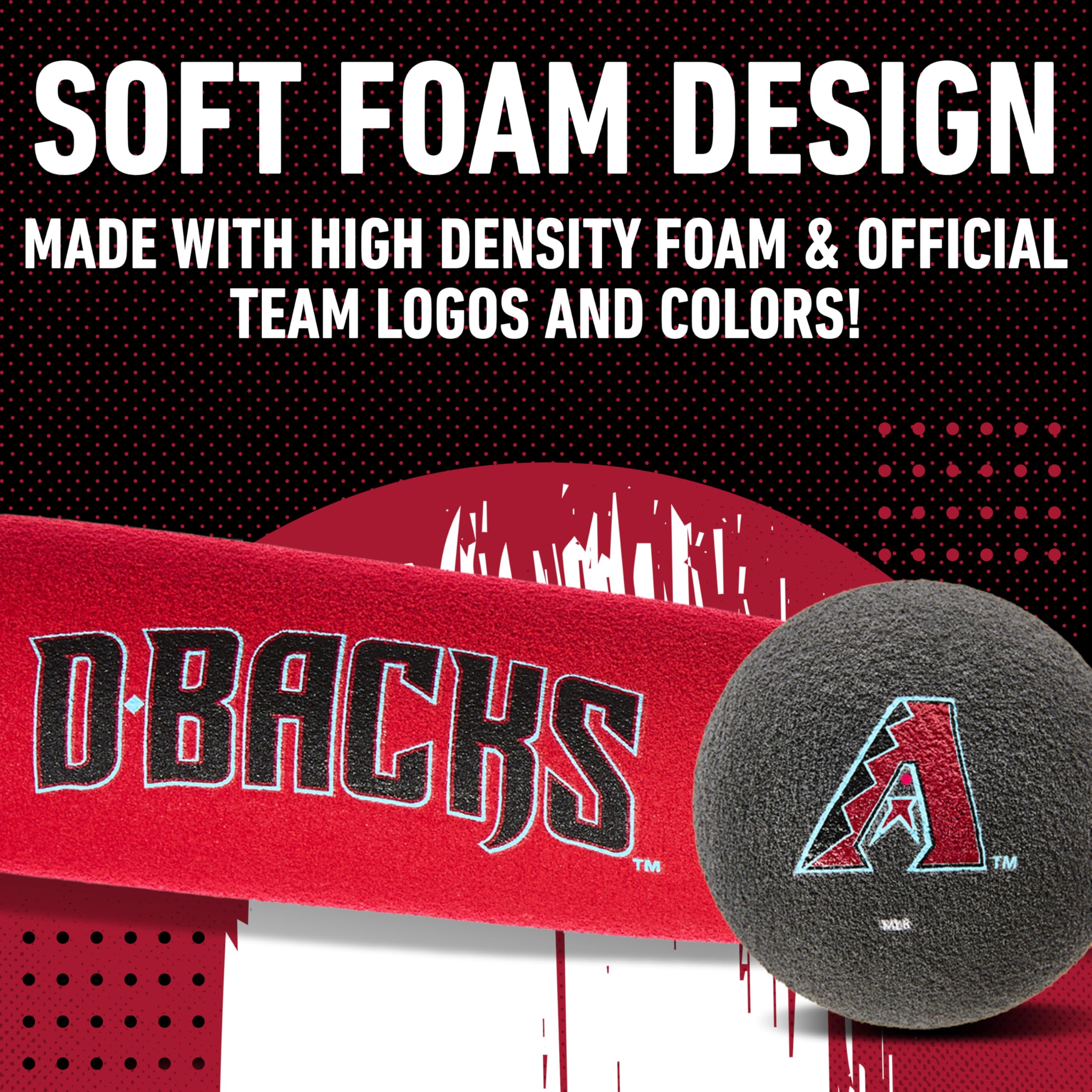 Franklin Sports Mlb Arizona Diamondbacks Team Jumbo Foam Bat And Ball Set, 21-Inch, Black