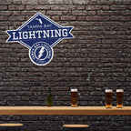 Rico Industries Nhl Tampa Bay Lightning Diamond Shape Cut Pennant - Home And Living Room D  Cor - Soft Felt Ez To Hang