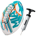 Franklin Sports Nfl Miami Dolphins Football - Youth Mini Football - 8.5'' Junior Size Ball - Spacelace Easy Grip Texture- Perfec