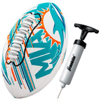 Franklin Sports Nfl Miami Dolphins Football - Youth Mini Football - 8.5'' Junior Size Ball - Spacelace Easy Grip Texture- Perfec