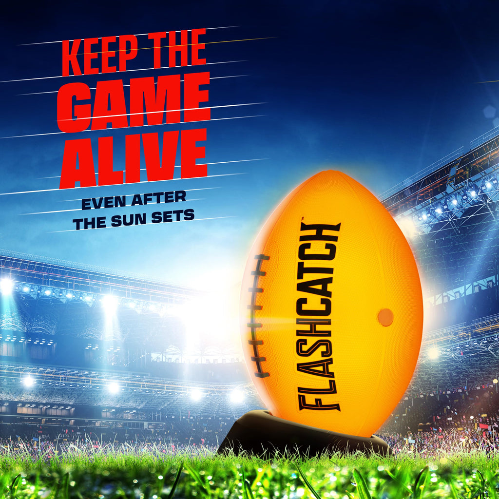 Light Up Youth Football - Glow In The Dark Ball - Outdoor Sports Birthday Gifts For Boys 8-15+ Year Old - Kids Teenage Youth Eas