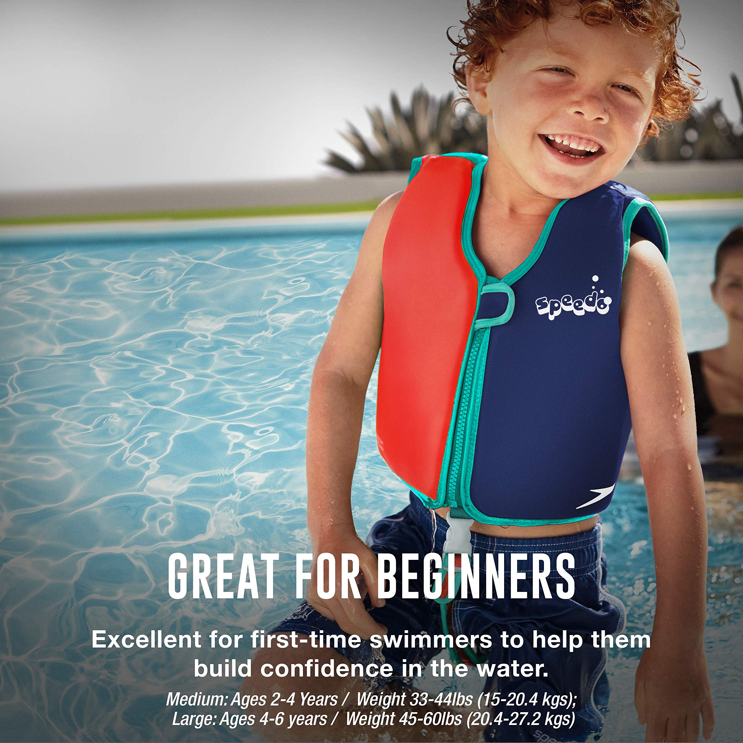 Speedo Unisex-Child Swim Flotation Classic Life Vest Begin To Swim Upf 50 , Purple Printed, Large
