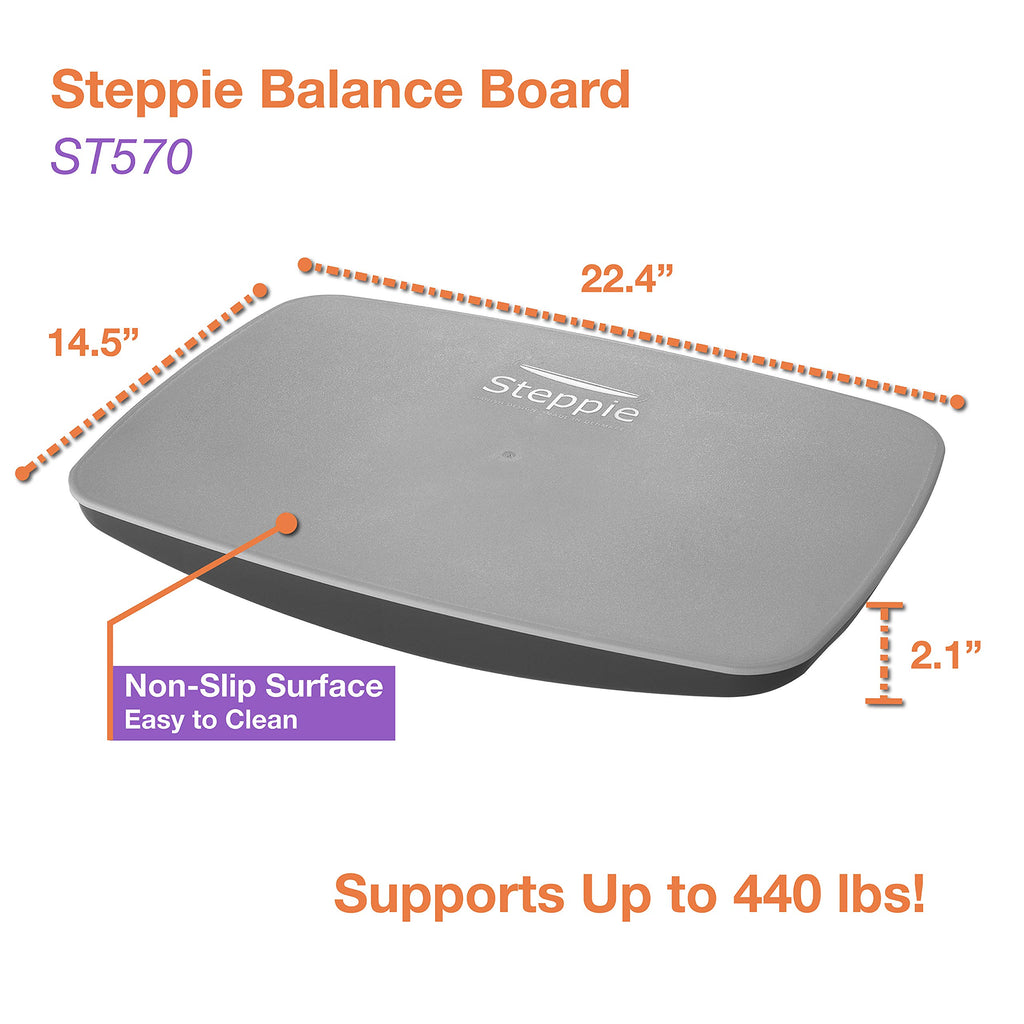 Victor Steppie Balance Board, 22-1/2'' By 14-1/2'' By 2-1/8'', 2 Tone Gray