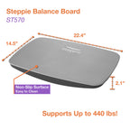 Victor Steppie Balance Board, 22-1/2'' By 14-1/2'' By 2-1/8'', 2 Tone Gray