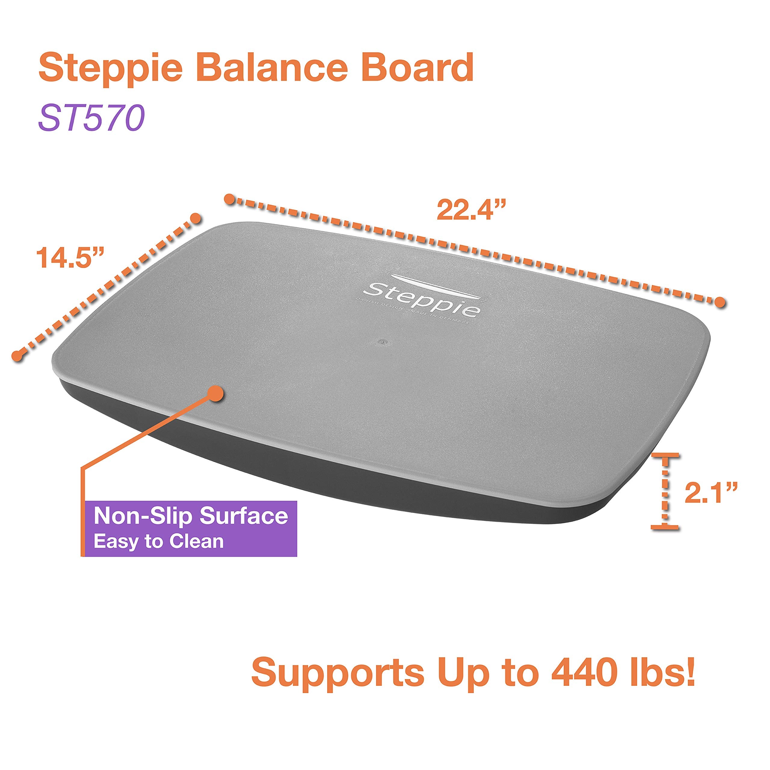 Victor Steppie Balance Board, 22-1/2'' By 14-1/2'' By 2-1/8'', 2 Tone Gray
