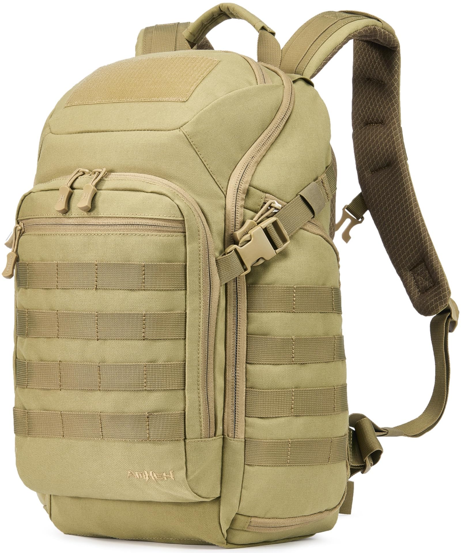 AMHEH 32L 1050D Urban Tactical Backpack, 17 Inch Laptop Suspended Compartment, Everyday Carry, Heavy Duty Commuting, Travel, Tan