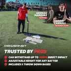 Powernet Baseball T-Ball Coaching Bundle 8 Piece Tee-Ball Set Includes 6 Soft Core Baseballs, Adjustable Tee, 5 Throw Down Bases
