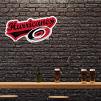 Rico Industries Nhl Carolina Hurricanes Distressed Shape Cut Pennant - Home And Living Room D  Cor - Soft Felt Ez To Hang 18X0.1